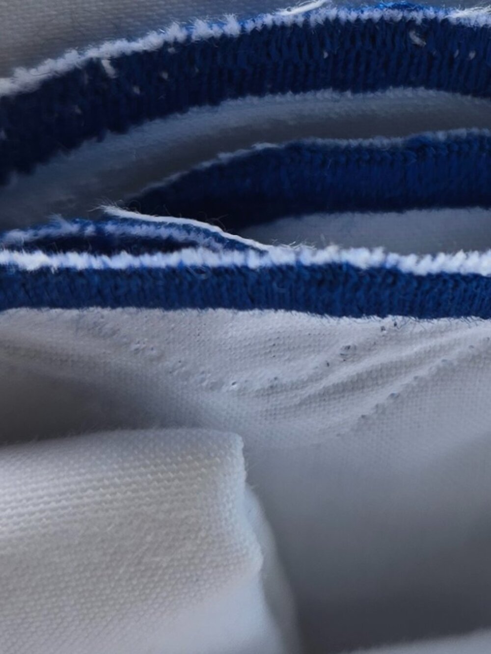 Portofino Embroidered Blue Scalloped KING Size Cotton Sheet Set Made in Italy - Picture 10 of 10